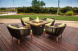 American Fyre Designs Reclaimed Wood Cosmopolitan Square Fire Table - lifestyle view