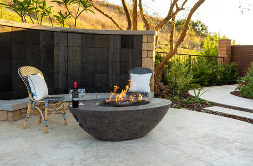 American Fyre Designs Calais Oval Fire Table - lifestyle view