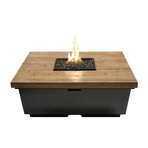 American Fyre Designs Reclaimed Wood Contempo Square Fire Table - product view
