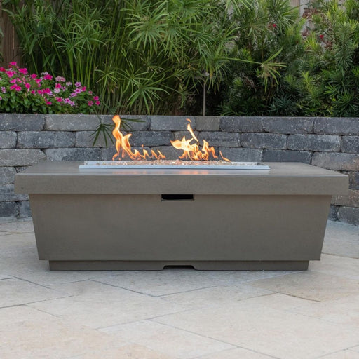 American Fyre Designs Contempo Rectangle Fire Table - lifestyle view