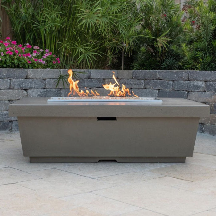 American Fyre Designs Contempo Rectangle Fire Table - lifestyle view