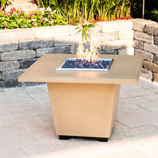 American Fyre Designs Cosmopolitan Square Fire Table - lifestyle view