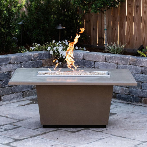 American Fyre Designs Cosmopolitan Rectangle Fire Table - lifestyle view
