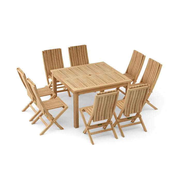 Anderson Teak Windsor Comfort Chair 7-Pieces Folding Dining Set : Set-105A