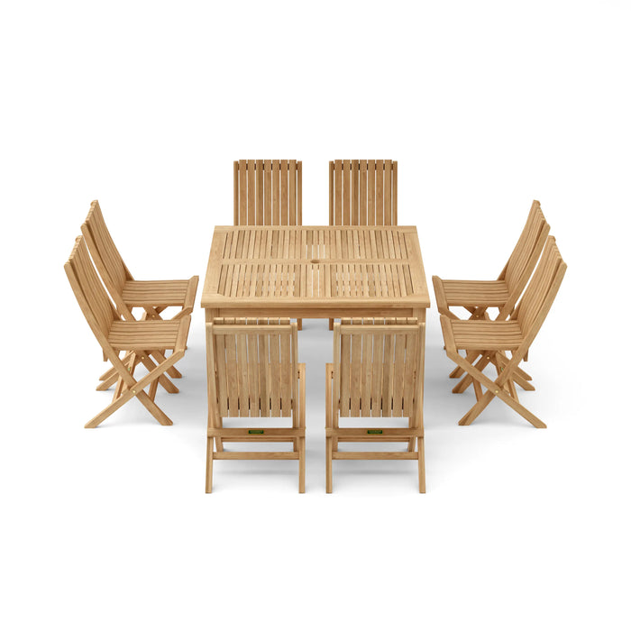 Anderson Teak Windsor Comfort Chair 7-Pieces Folding Dining Set : Set-105A