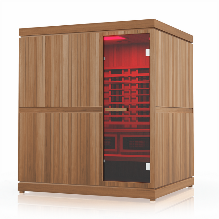 Finnmark FD-5 Trinity XL sauna red-light view